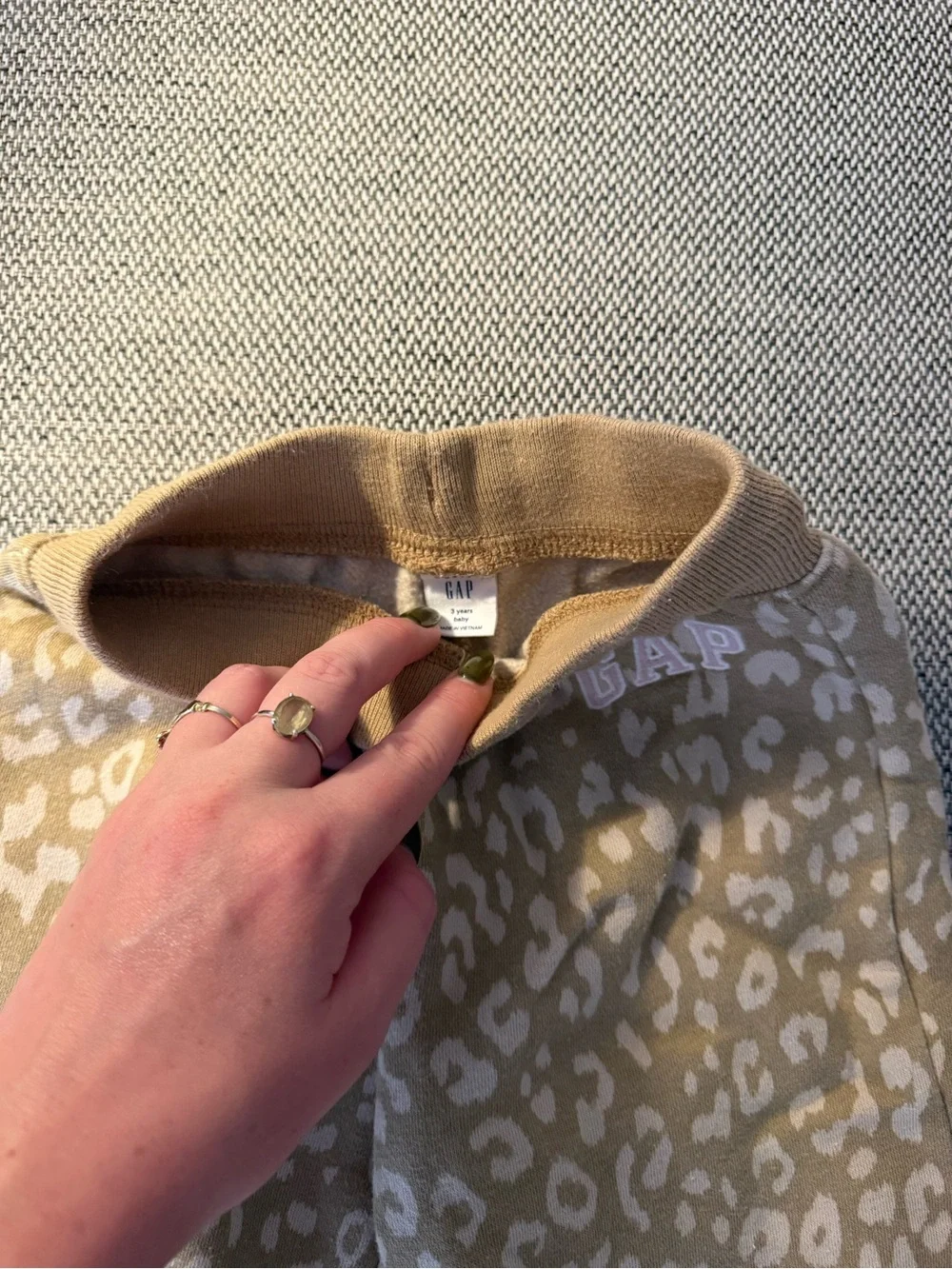 GAP Kids Tan Leopard Print Sweatshirt & Joggers